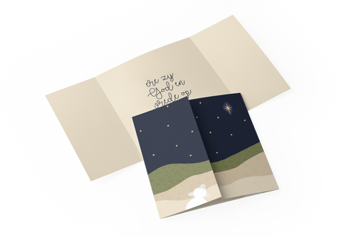 Kerstkaart - ere zij God en vrede op aarde