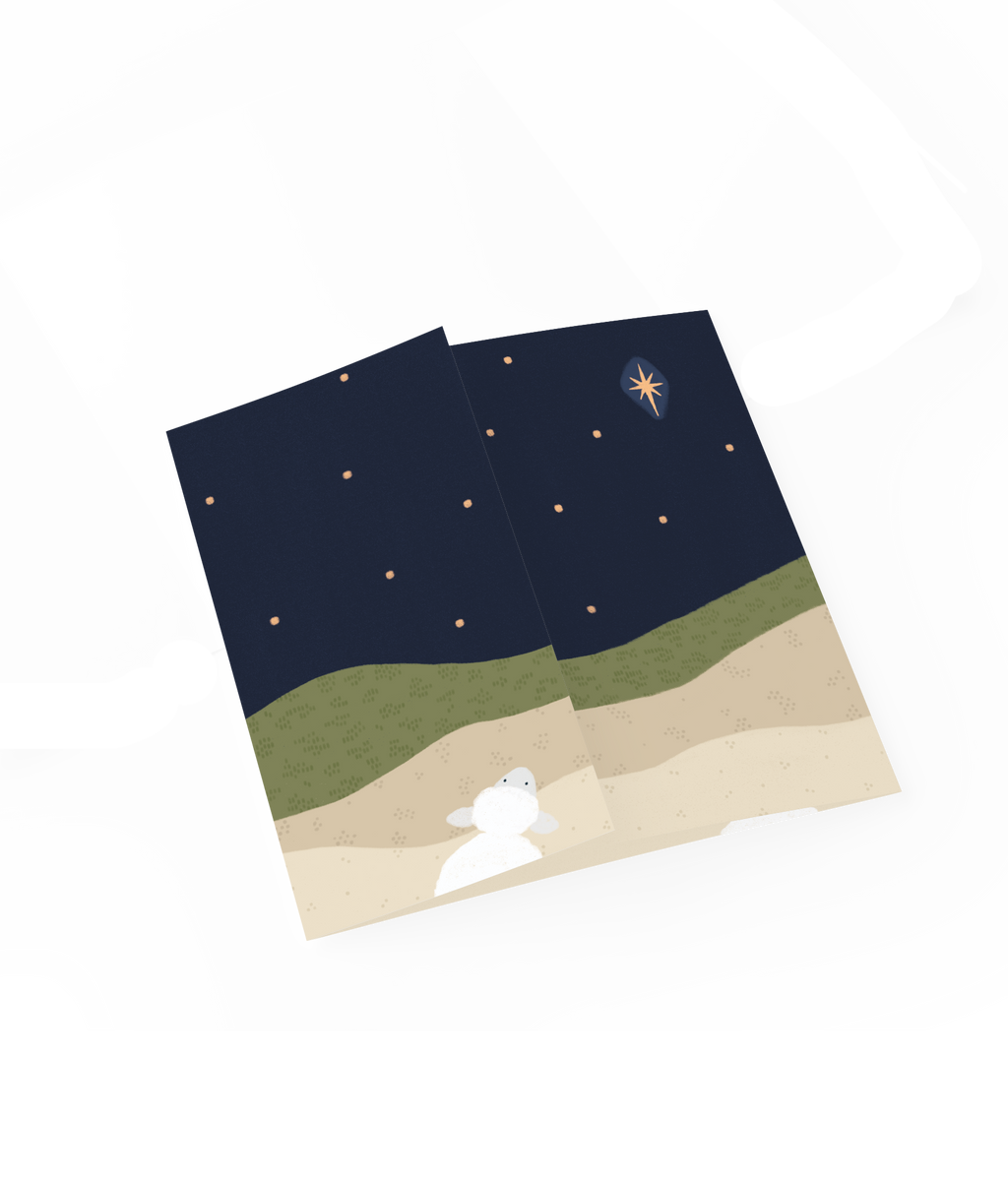 Kerstkaart - ere zij God en vrede op aarde