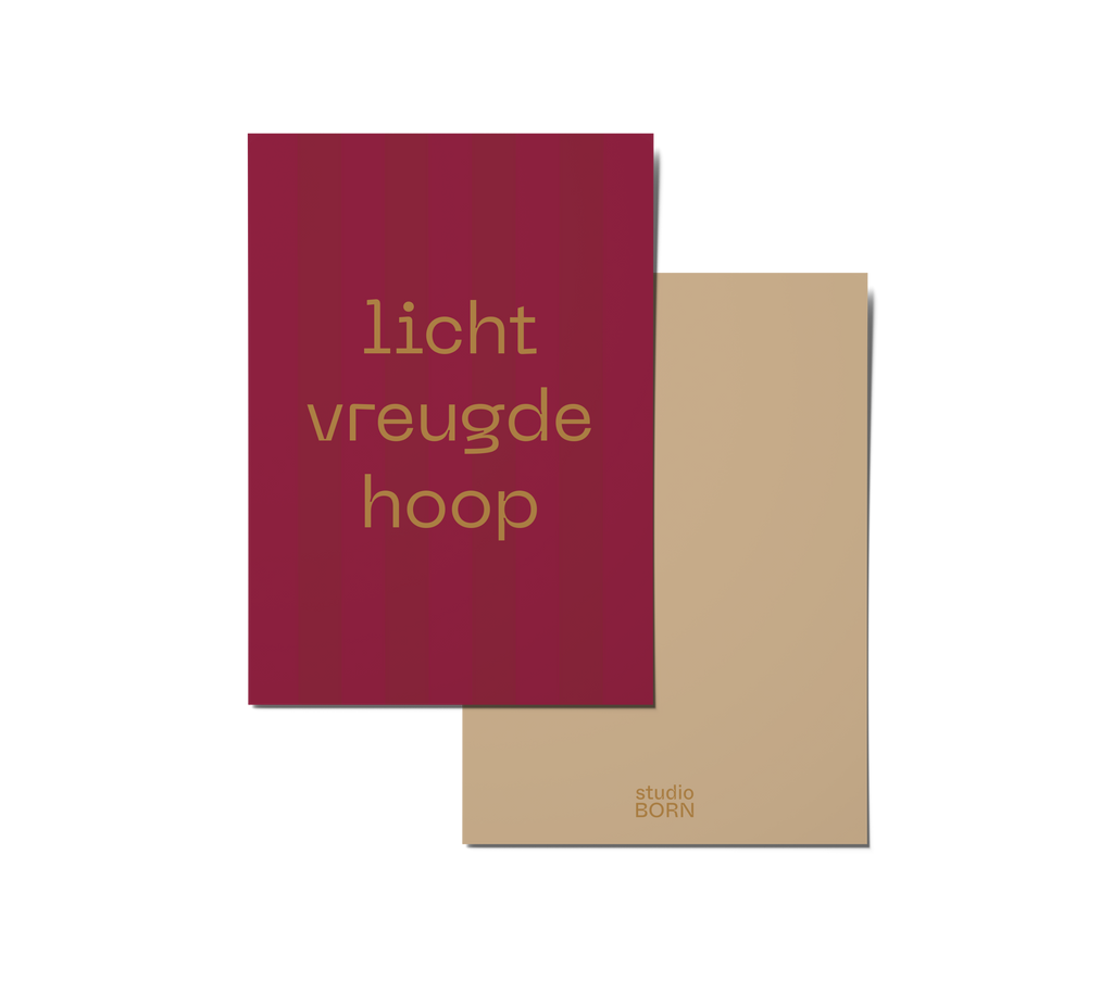 Kerstkaart - licht vreugde hoop